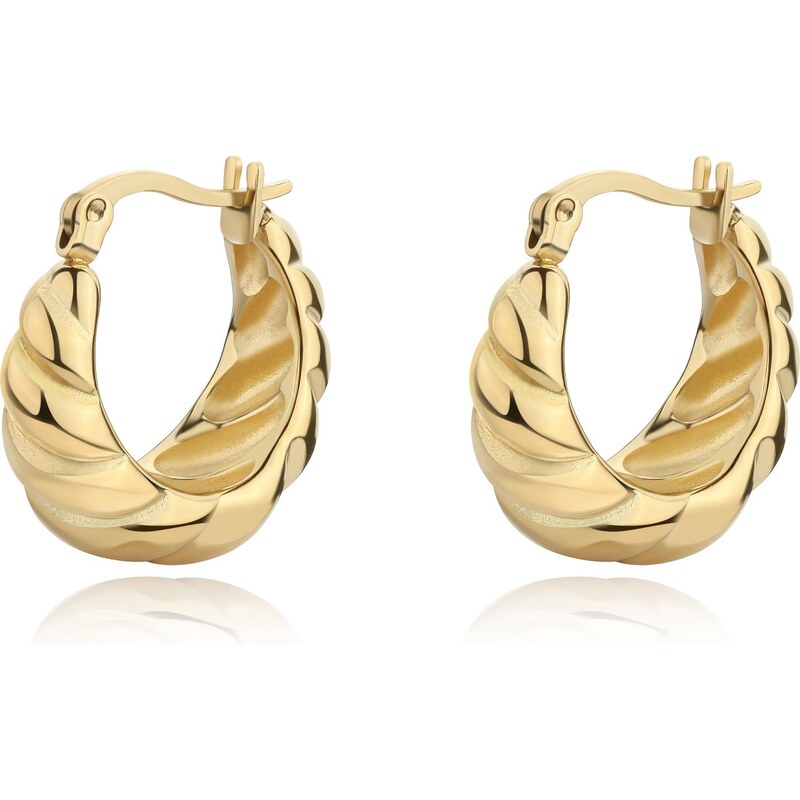 SAgapõ Módne pozlátené náušnice z ocele Chunky SHK60 66593088