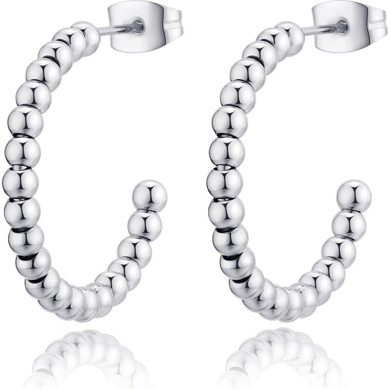 SAgapõ Oceľové kruhové náušnice Chunky SHK39 66578529