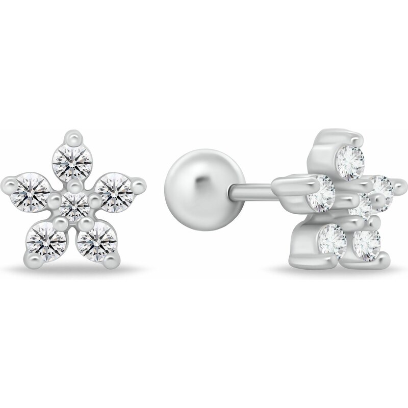 Brilio Silver Nežné strieborné náušnice s čírymi zirkónmi EA1092W 66593507