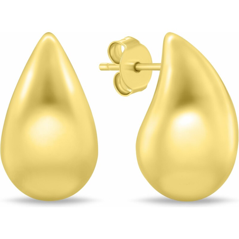 Brilio Silver Pôvabné pozlátené visiace náušnice Tear drop EA1090Y 66586245