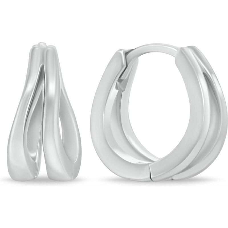 Brilio Silver Pôvabné strieborné kruhové náušnice EA1095W 66595922