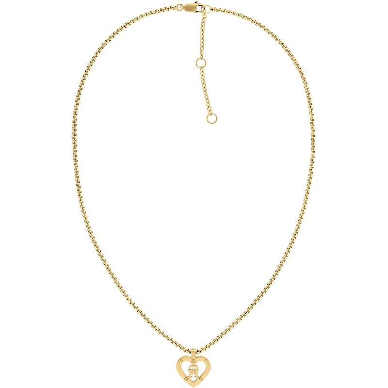 Tommy Hilfiger Štýlový pozlátený náhrdelník Monogram Heart 2780918 66580135