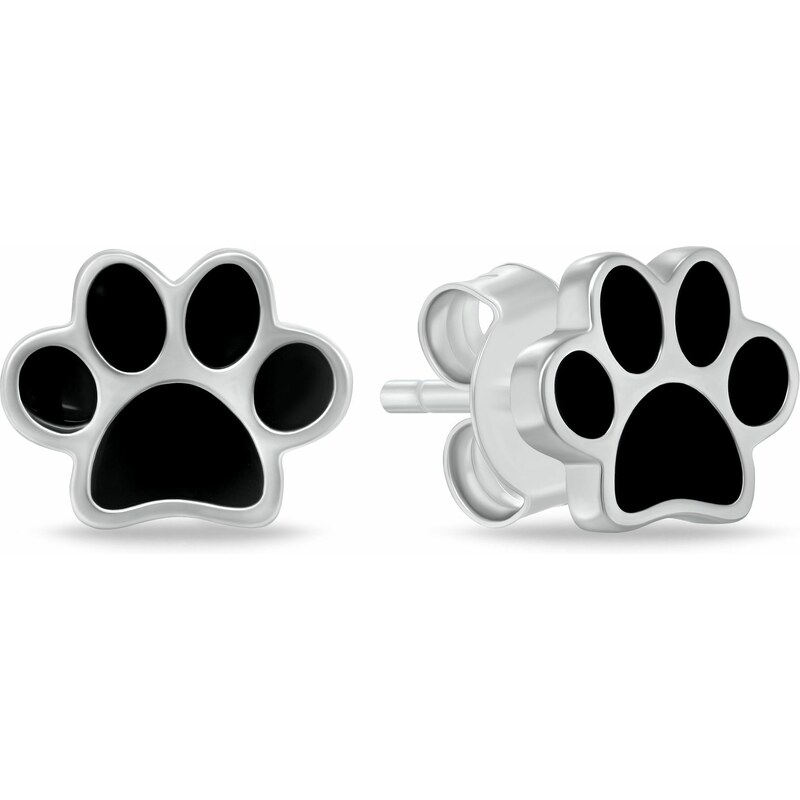 Brilio Silver Slušivé strieborné náušnice Labky EA1100WBC 66592252