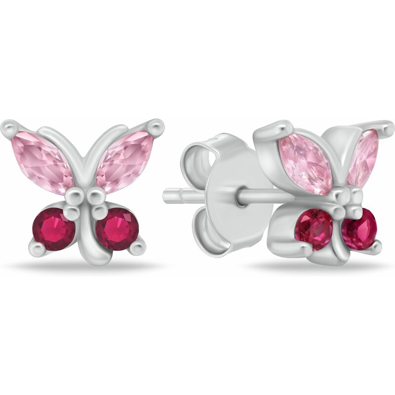 Brilio Silver Hravé strieborné náušnice Motýlik so zirkónmi EA1115WP 66591446