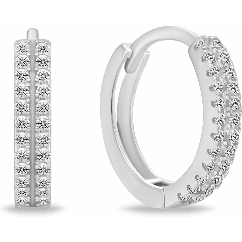 Brilio Silver Nadčasové strieborné kruhy so zirkónmi EA1076W 66593177