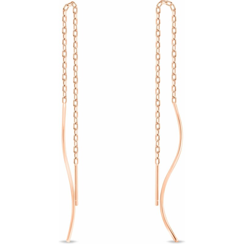 Brilio Silver Štýlové dlhé retiazkové náušnice EA697R 66631212