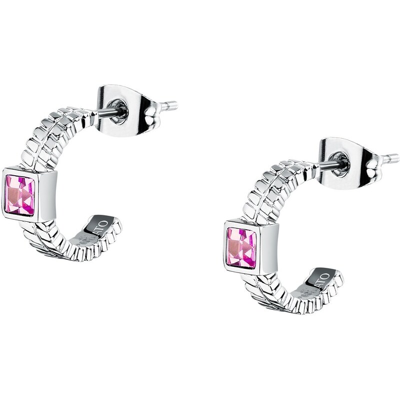 Morellato Oceľové náušnice s fuchsiovými kryštálmi Gioia SAVY43 66579006