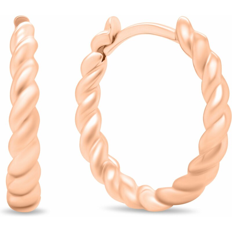 Brilio Silver Nadčasové pozlátené kruhové náušnice zo striebra EA361R 66595423