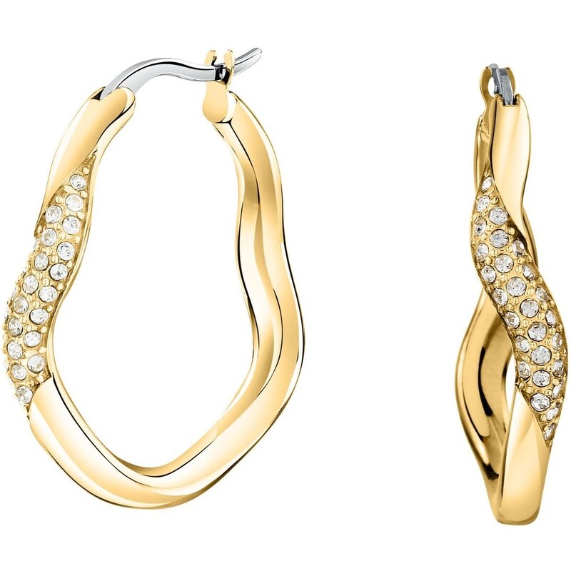 Morellato Pozlátené vlnité náušnice s kryštálmi Design SAYP08 66590178