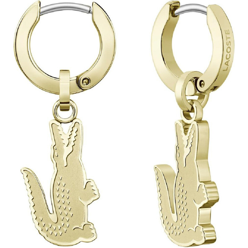 Lacoste Pozlátené kruhové náušnice 2v1 Arthor 2040231 66580710
