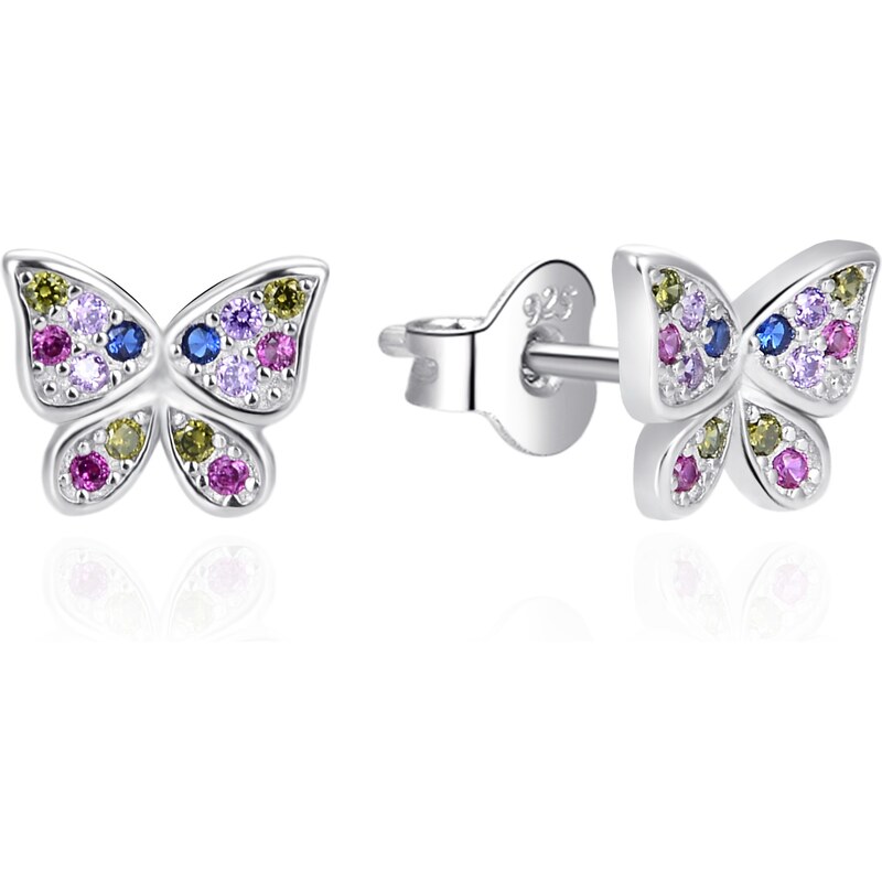 Agato Roztomilé strieborné náušnice Motýliky AGT-E070PC 66590857