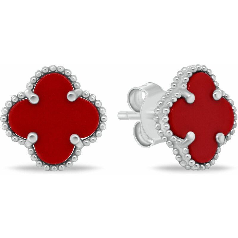Brilio Silver Krásne strieborné náušnice Štvorlístok EA1157WR 66581205