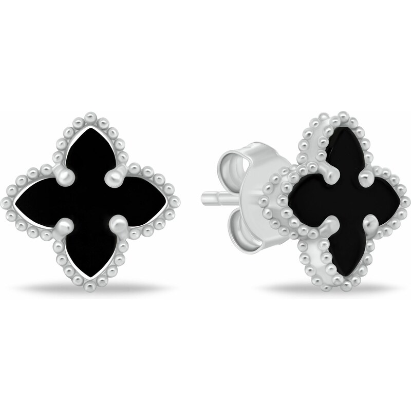 Brilio Silver Štýlové kvetinové náušnice zo striebra EA1156WBC 66579572