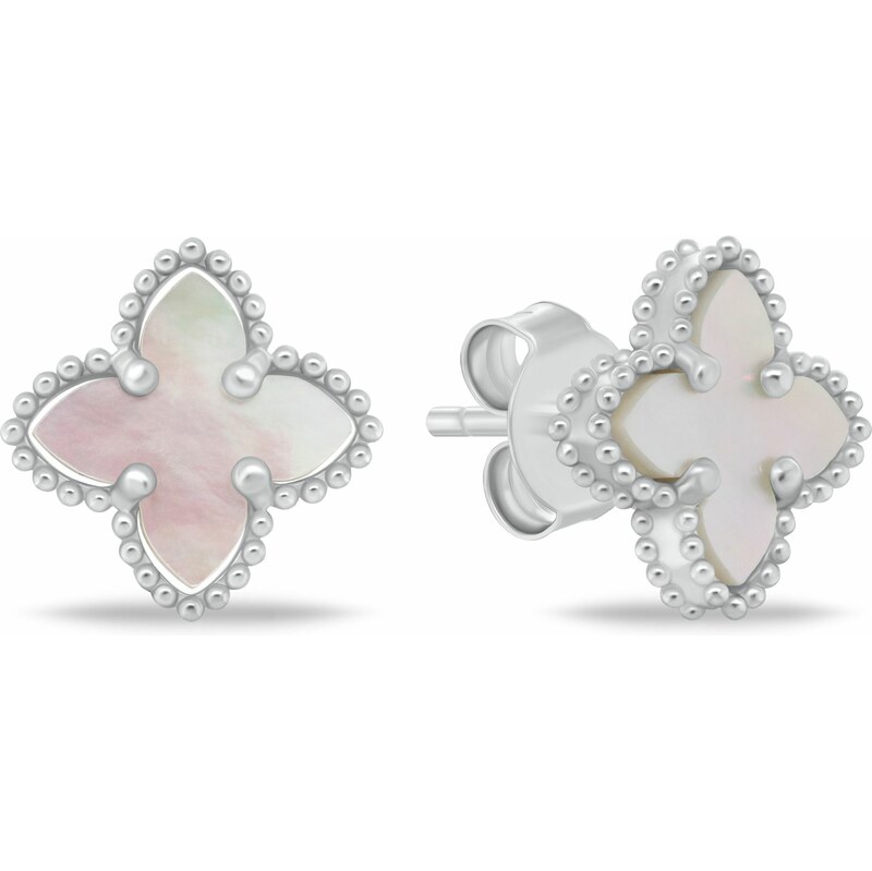 Brilio Silver Pôvabné kvetinové náušnice zo striebra EA1156W 66587683