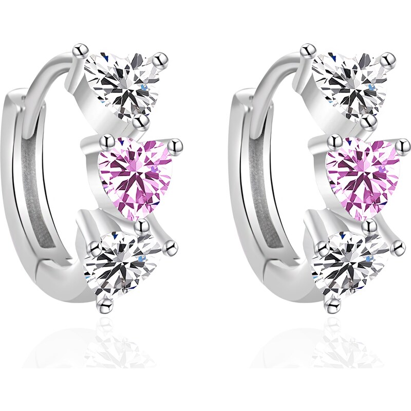 Agato Nežné strieborné náušnice kruhy AGT-E061KP 66579532