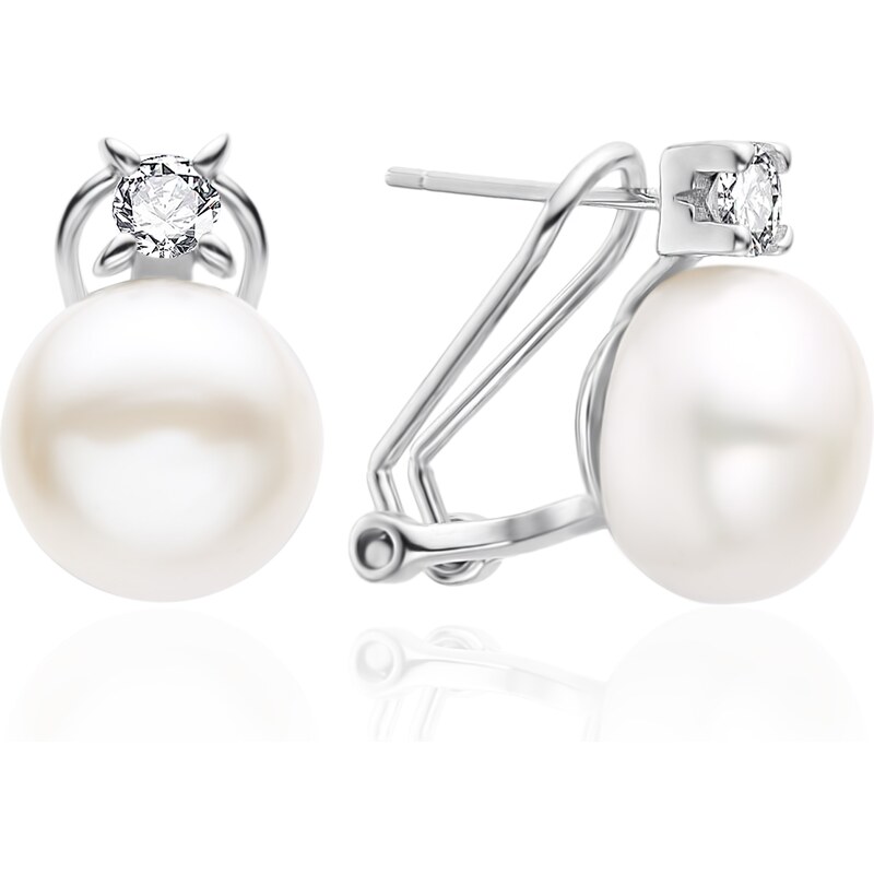 Agato Pôvabné strieborné náušnice so sladkovodnou perlou AGT-E134KKW-P 66589757