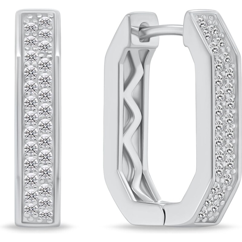 Brilio Silver Strieborné náušnice s trblietavými zirkónmi EA1138W 66585716