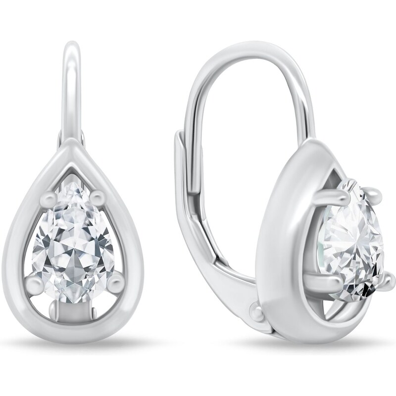 Brilio Silver Visiace strieborné náušnice so zirkónmi EA1163W 66586154