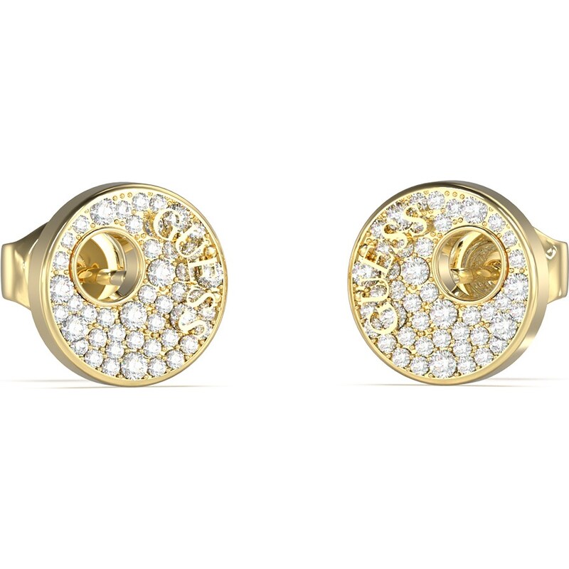 Guess Pozlátené náušnice so zirkónmi Blooming Summer JUBE05225JWYGT/U 66594006