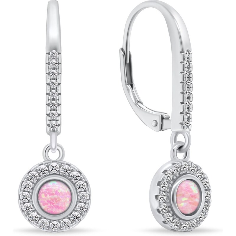 Brilio Silver Slušivé strieborné náušnice s opálmi EA1167WP 66592939