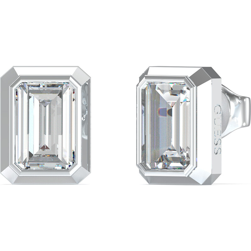 Guess Hranaté oceľové náušnice 4G Light JUBE05250JWRHT/U 66582134
