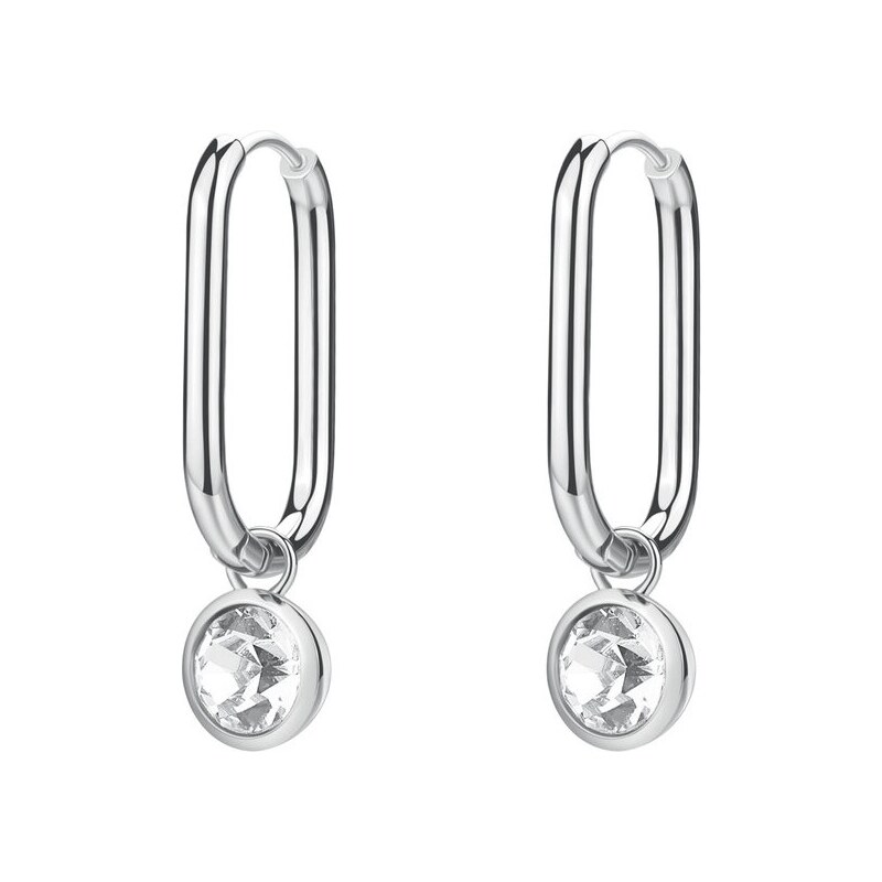 Brosway Oválne oceľové náušnice 2v1 s kryštálom Symphonia BYM193 66591288