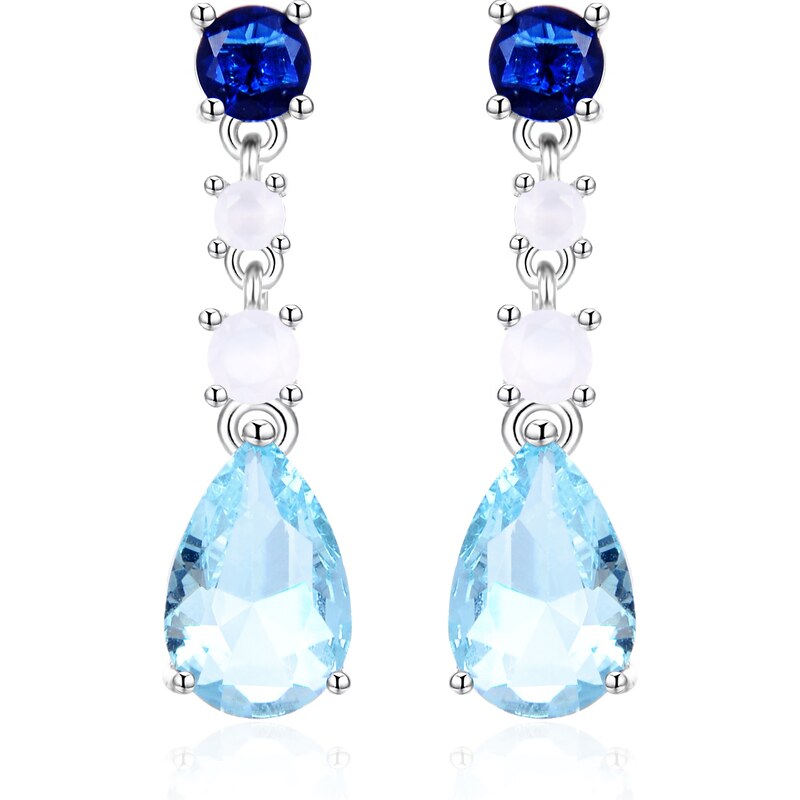 Agato Strieborné visiace náušnice AGT-E074PBL 66586799