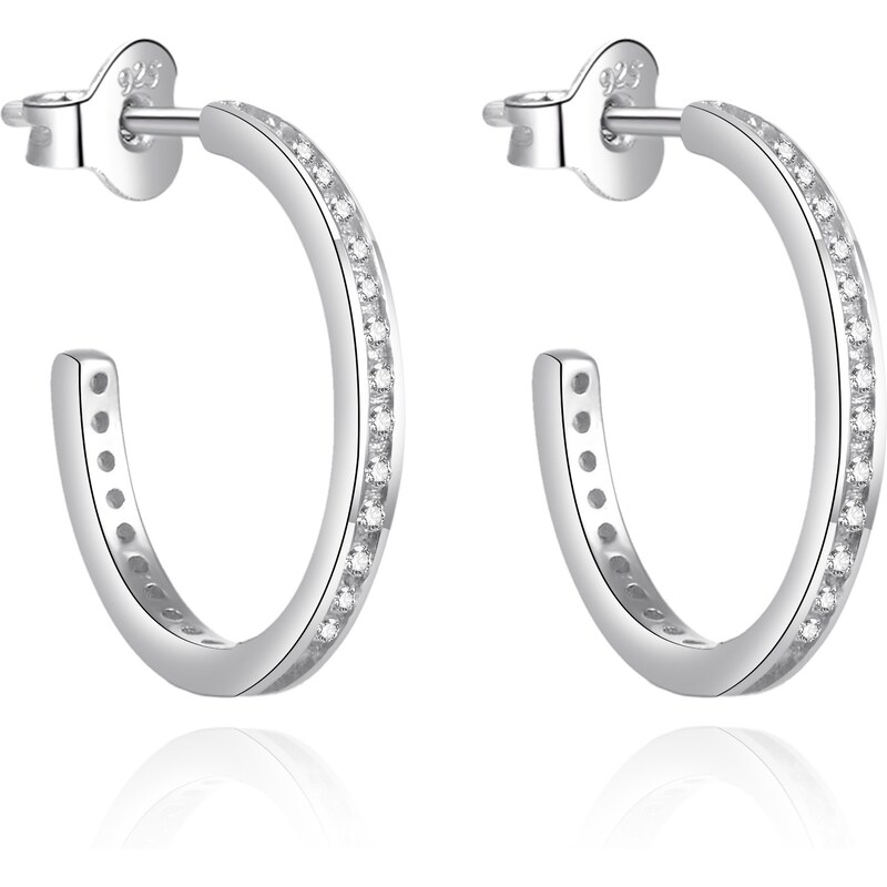 Agato Elegantné kruhové náušnice so zirkónmi AGT-E140PW 66594859