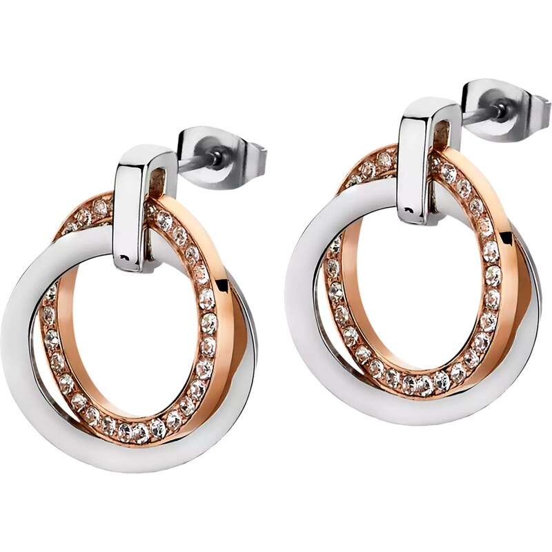 Lotus Style Oceľové náušnice s kryštálmi LS1780-4 / 2 66591274