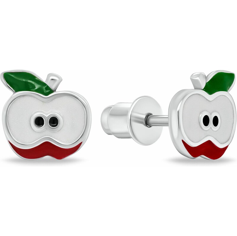 Brilio Silver Krásne strieborné náušnice Jabĺčka EA1077W 66591615