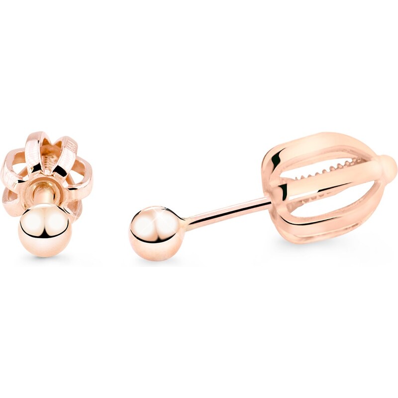 Cutie Jewellery Minimalistické náušnice kôstky z ružového zlata Z5013 66589393