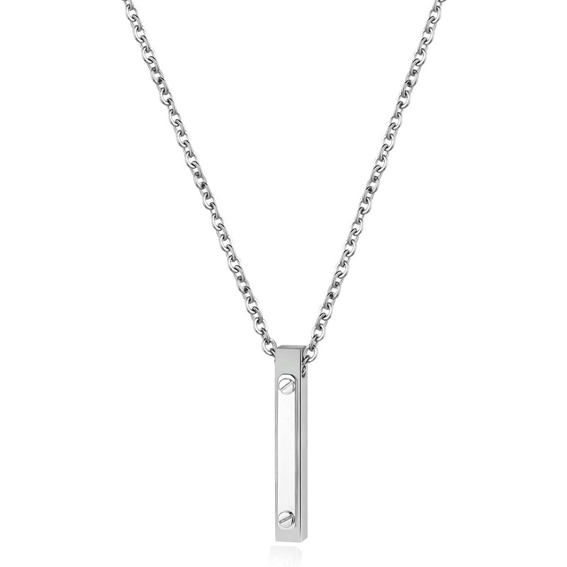 SAgapõ Minimalistický oceľový náhrdelník pre mužov Prúd SPD04 66593337