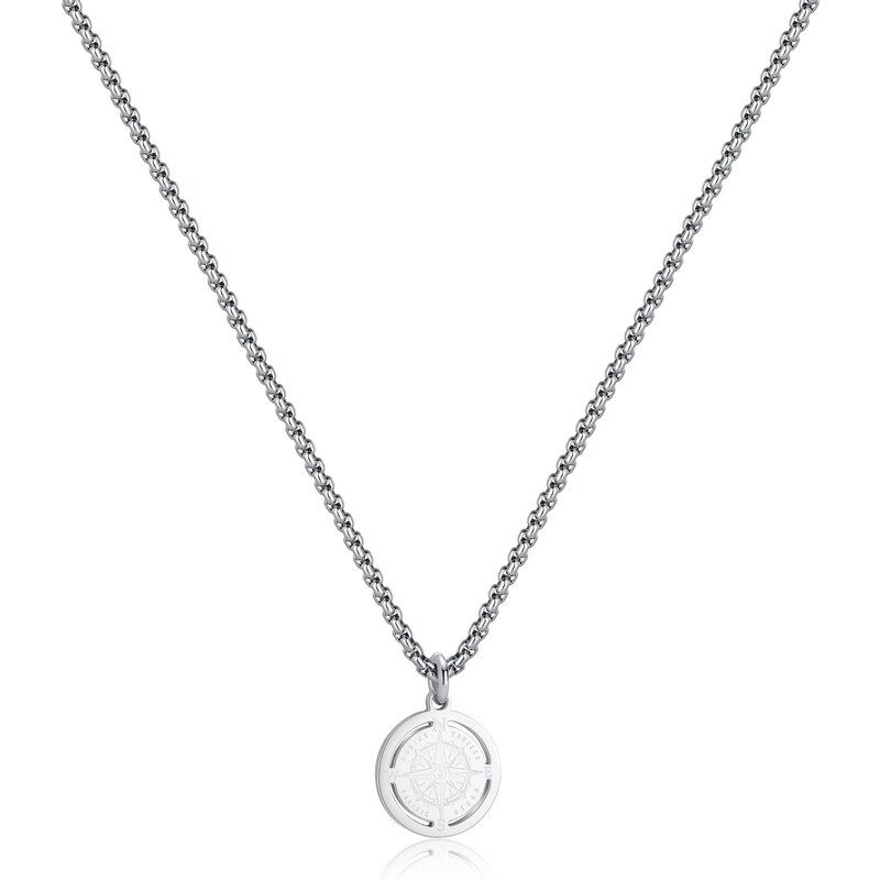 SAgapõ Oceľový pánsky náhrdelník Kompas Rebel SRB02 66587828