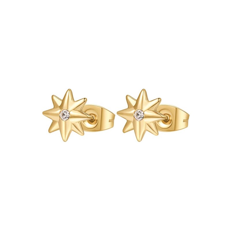 Brosway Pozlátené náušnice Hviezdičky s kryštálmi Chakra BHKE046 66585020