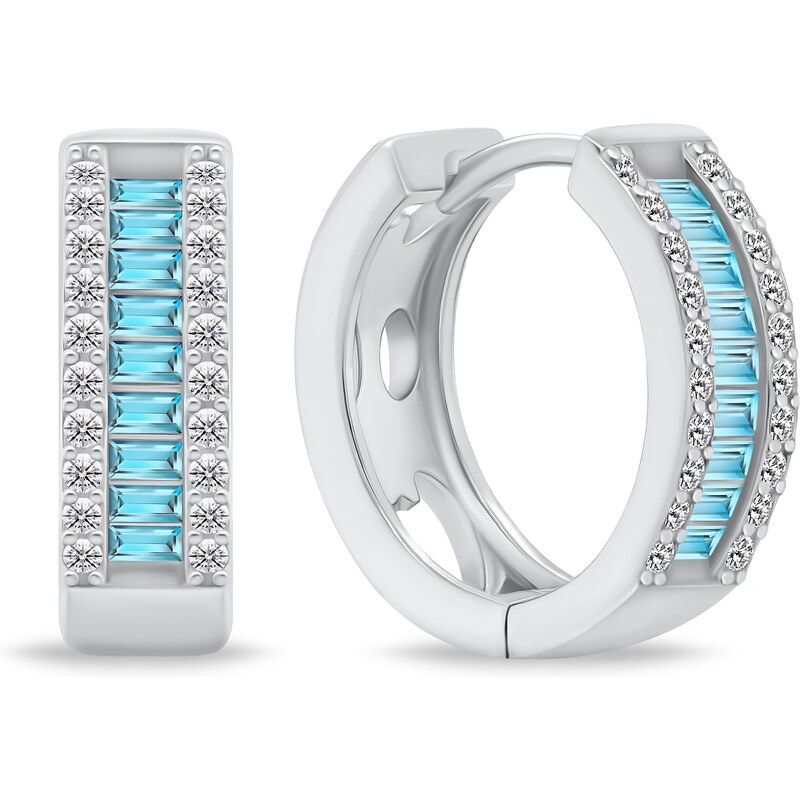 Brilio Silver Trblietavé strieborné kruhy so zirkónmi EA475WAQ 66595457