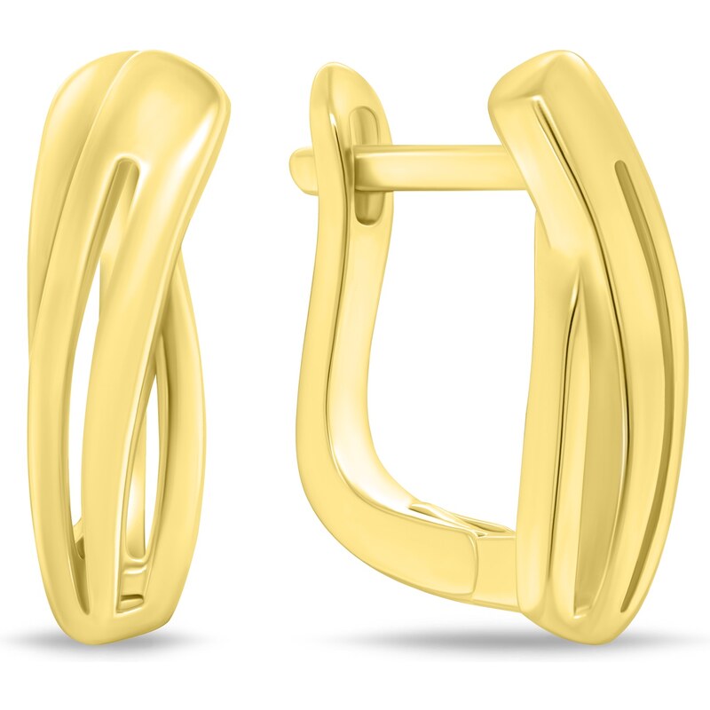 Brilio Silver Slušivé pozlátené kruhové náušnice EA484Y 66593011