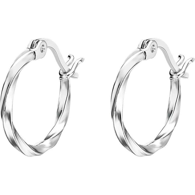 Lotus Silver Elegantné strieborné náušnice kruhy LP3279-4 / 1 66582585