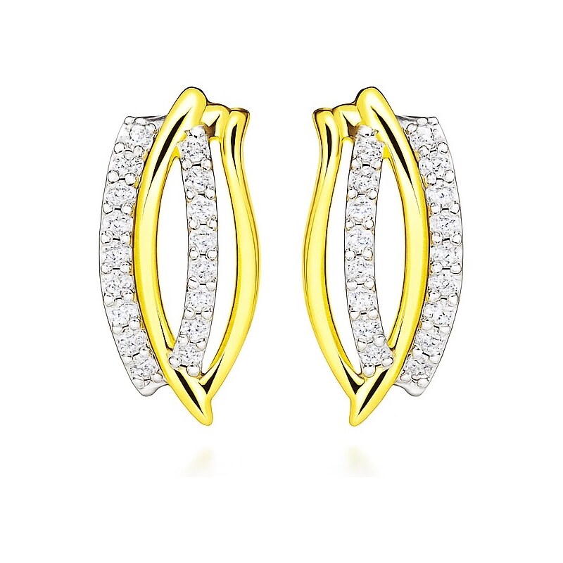 Silver Cat Trblietavé strieborné náušnice so zirkónmi Bicolor SC600 66588687