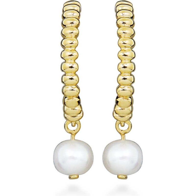 Silver Cat Pôvabné pozlátené náušnice s perlami SC580 66590045