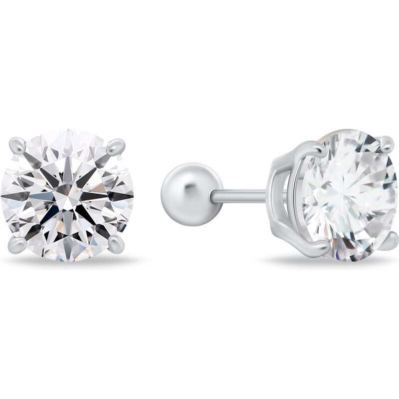 Brilio Silver Strieborné náušnice s čírymi zirkónmi EA18W 0,8 cm 66587362