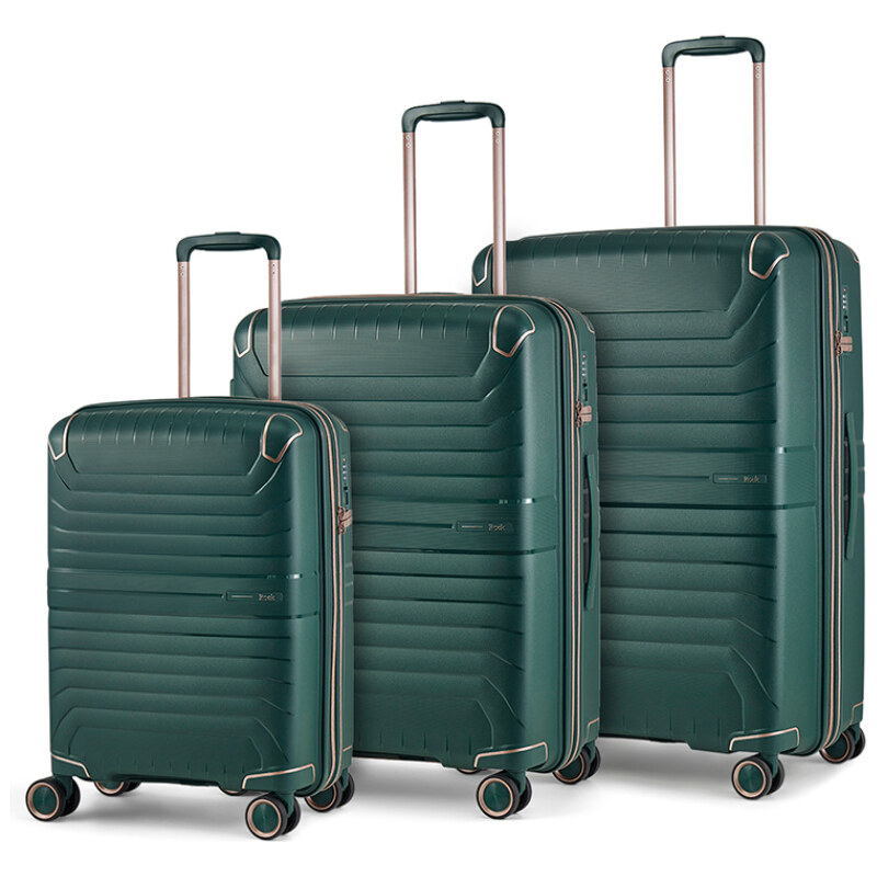 ROCK sada cestovných kufrov Astrid TR-0291/3 PP – zelená 67280363