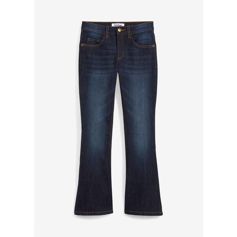 bonprix Soft džínsy, Flared, Mid Waist, farba modrá 57185779