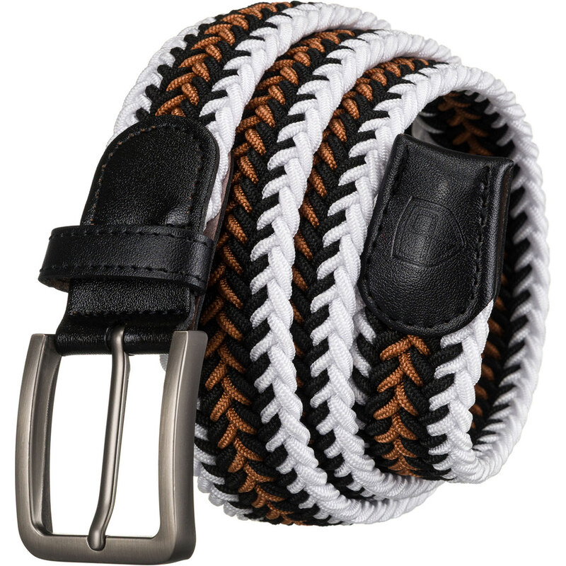 Elastický pánsky opasok v bielo-hnedej farbe – Peterson 64507175