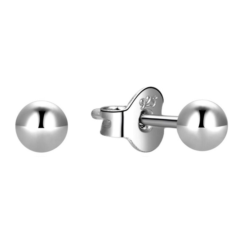 MOISS Minimalistické strieborné náušnice kôstky E000142 0,6 cm 66580722