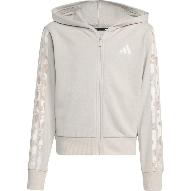 ADIDAS SPORTSWEAR Športová mikina so zipsom brokátová / sivobéžová / 64513078