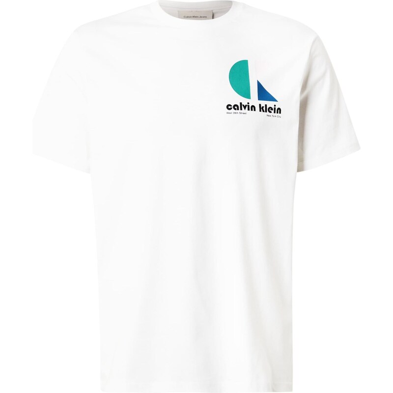 Calvin Klein Jeans Tričko kráľovská modrá / mätová / biela 64513432