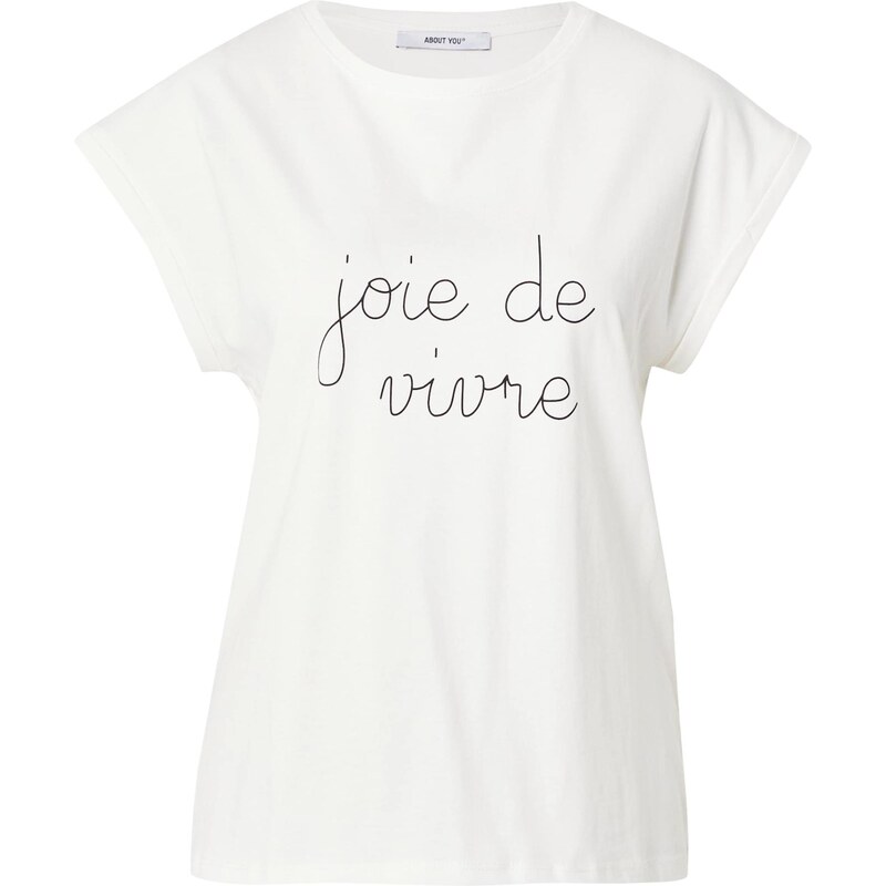 ABOUT YOU Tričko Valeria čierna / biela 65657911