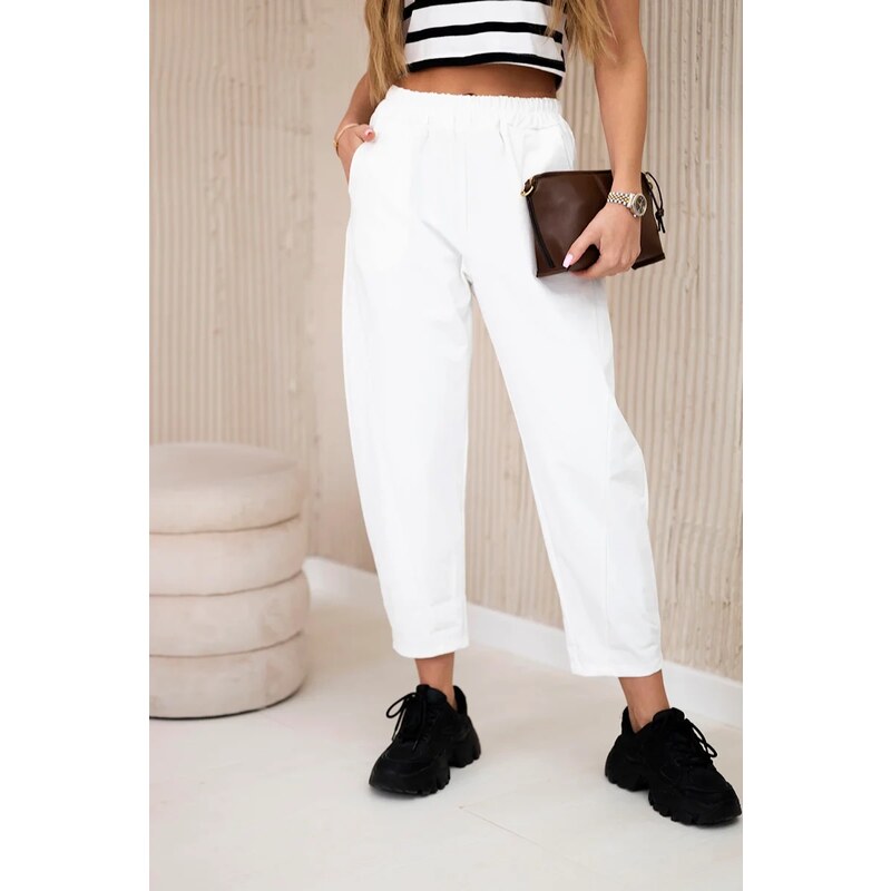 Kesi Włoski Nohavice s vreckami Summer Punto ecru 64668600