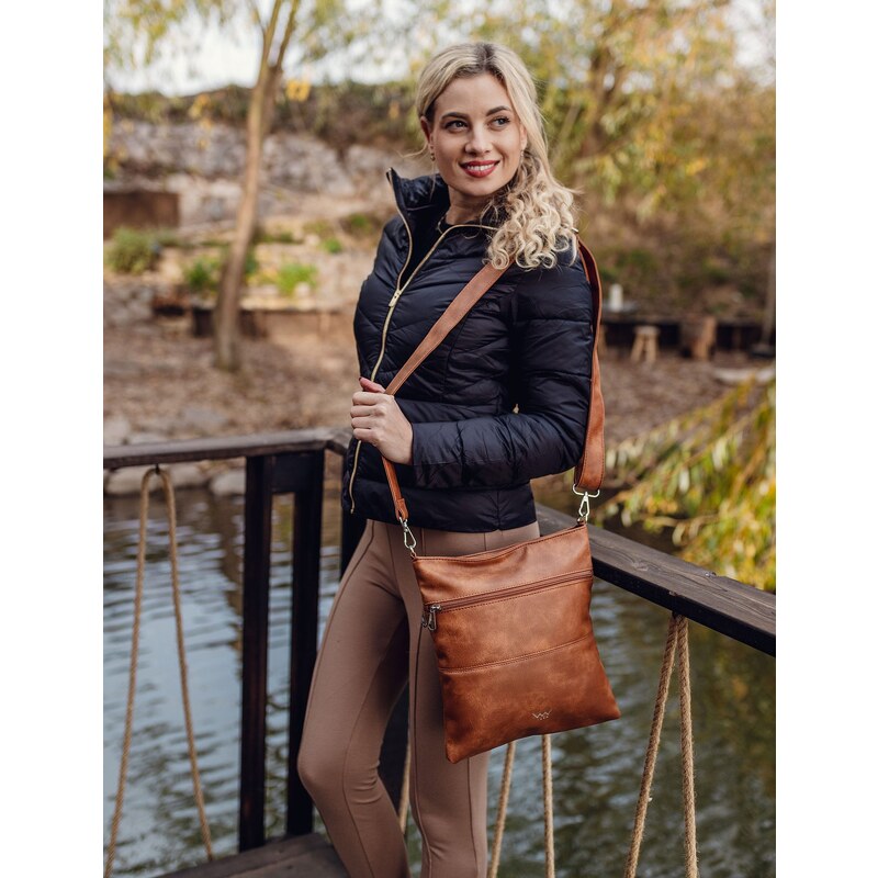 Vuch Dámska crossbody kabelka Prisco Brown 66582605