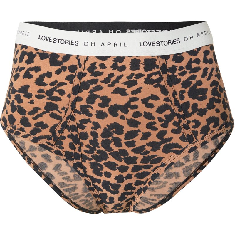 OH APRIL Nohavičky OH APRIL x LOVE Stories - Moonflower hnedá / čierna 65881596